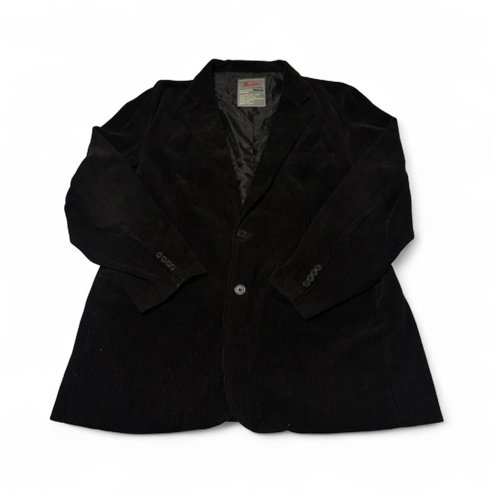Black Corduroy Blazer by Machine Clothing Co. US Made Sz XXL